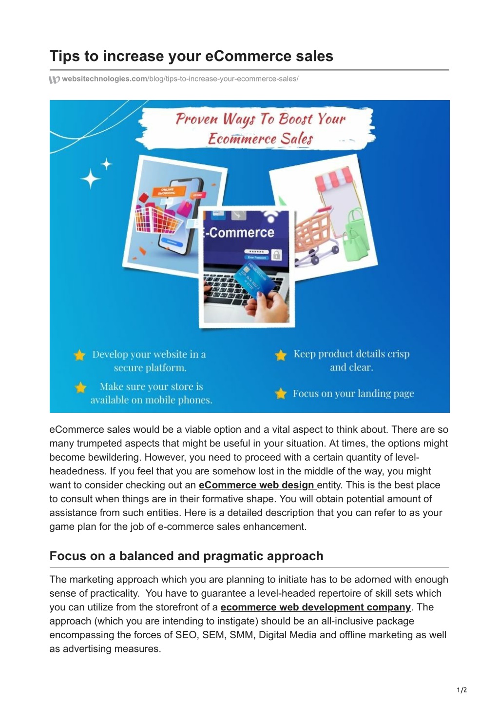 PPT - Tips to increase your eCommerce sales PowerPoint Presentation ...