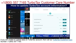 1(800) 557 7165 TurboTax Customer Care Number