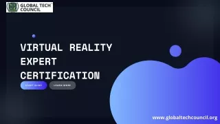 virtual reality expert certification