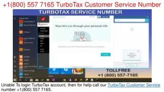 1(800) 557 7165 TurboTax Customer Service Number