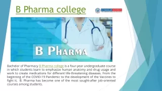 b pharma college