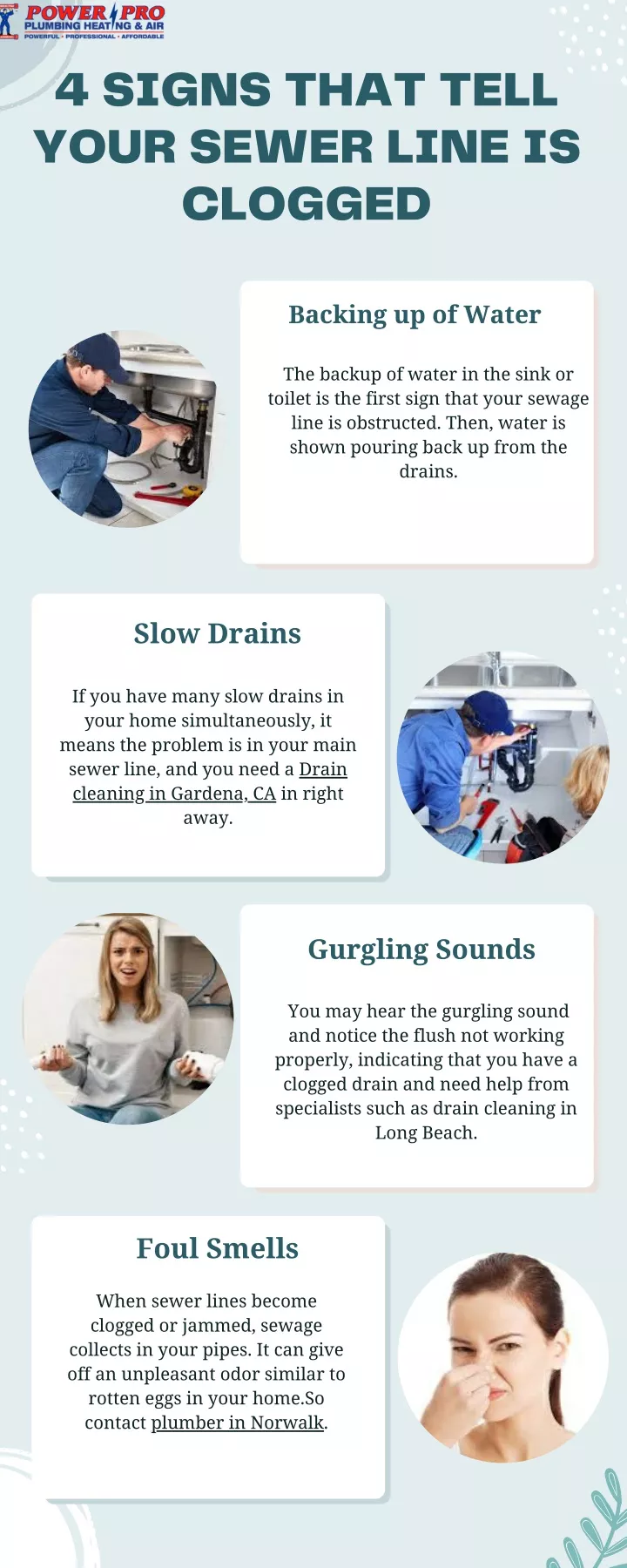 4 signs that tell your sewer line is clogged