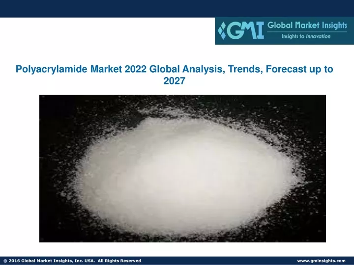 polyacrylamide market 2022 global analysis trends