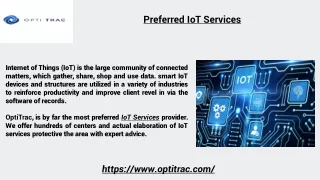 Preferred IoT Services