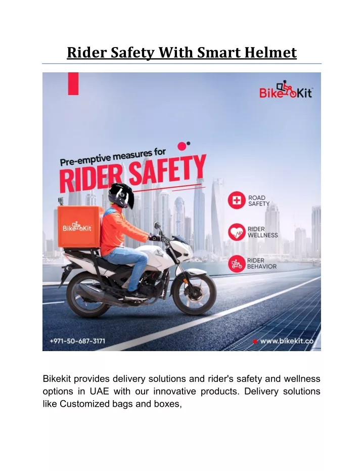 rider safety with smart helmet