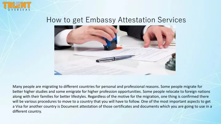 how to get embassy attestation services
