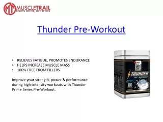 Get Thunder Pre Workout Before Training