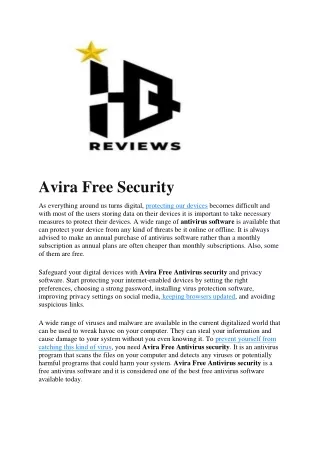avira free security