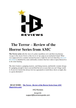 the terror review of the horror series from amc