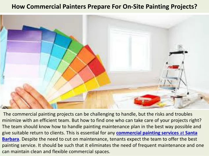 how commercial painters prepare for on site painting projects