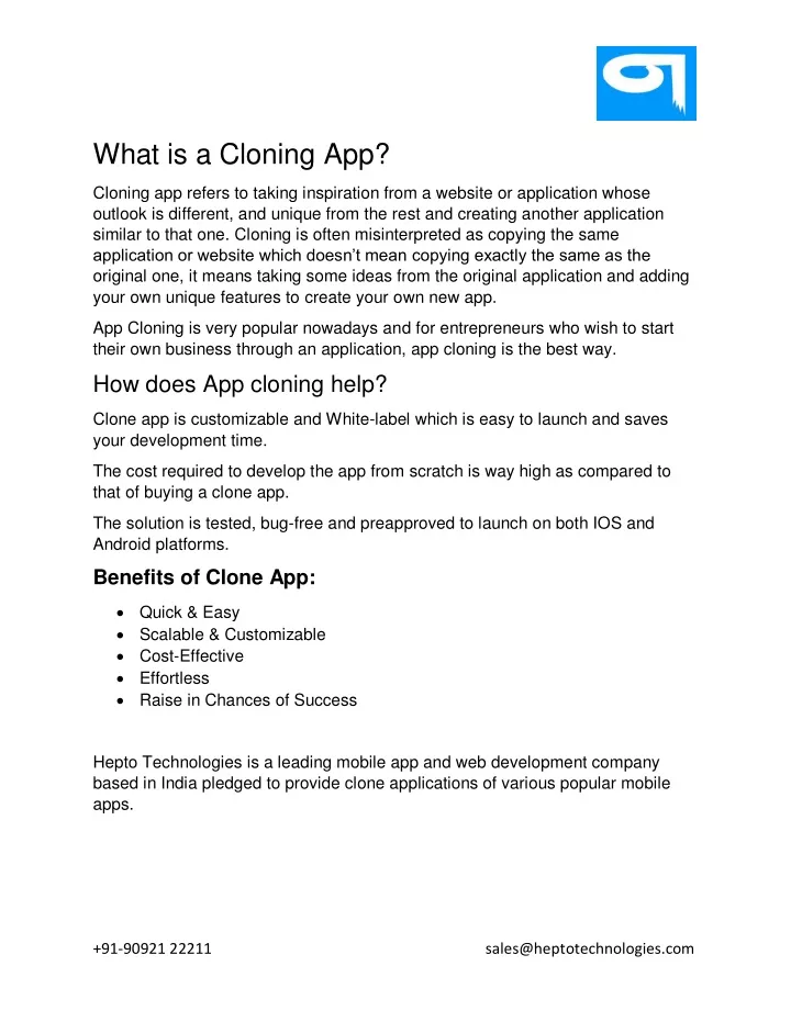 what is a cloning app