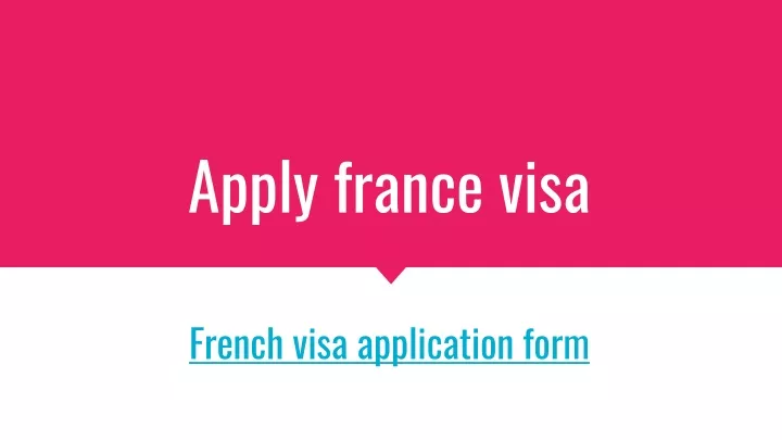 apply france visa