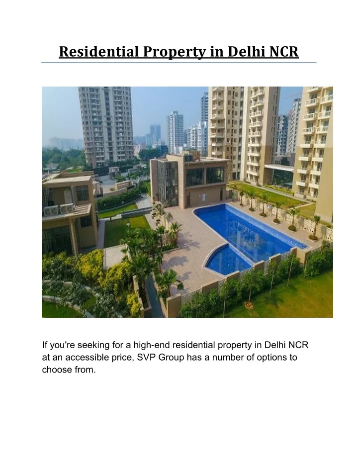 residential property in delhi ncr