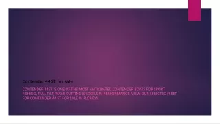 Contender 44ST for sale PPT