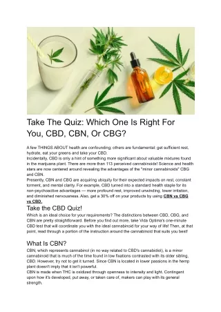 Take The Quiz_ Which One Is Right For You, CBD, CBN, Or CBG