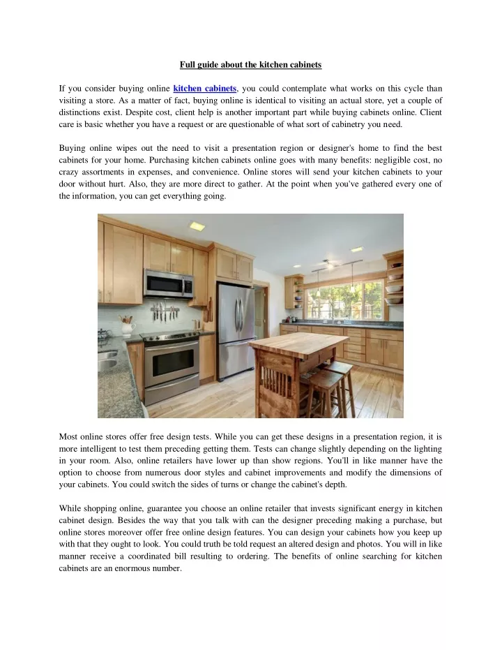 full guide about the kitchen cabinets