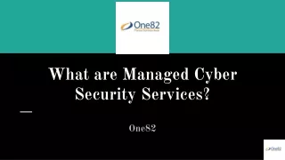 What are Managed Cyber Security Services
