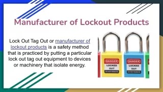 Lockout Tagout Products and Devices for safety