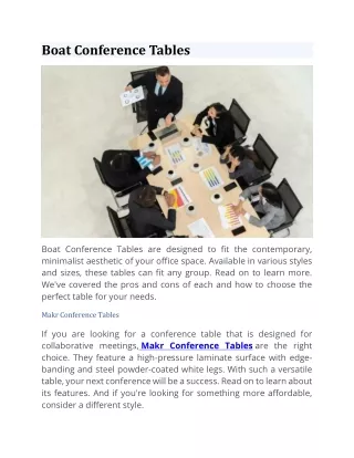 Boat Conference Tables