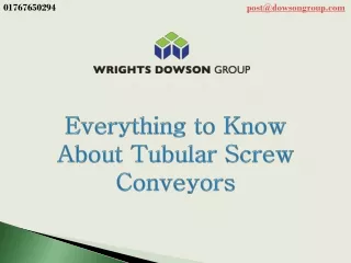 Everything to Know About Tubular Screw Conveyors