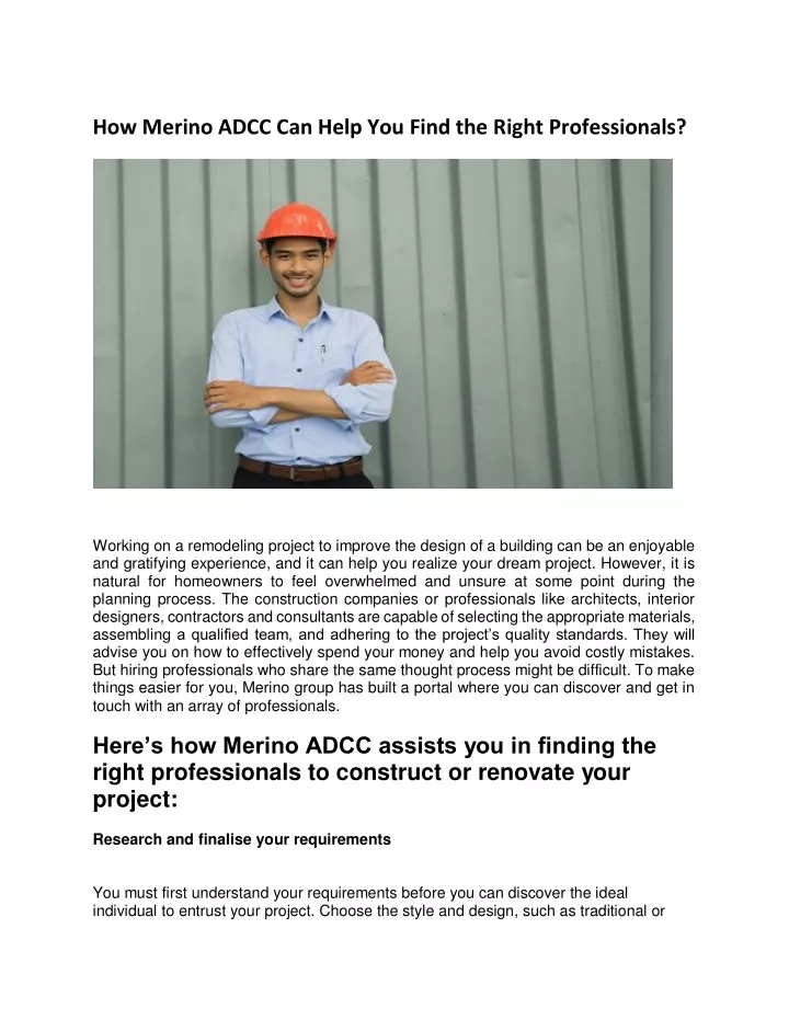 how merino adcc can help you find the right