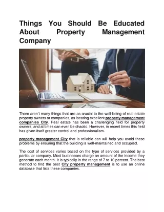 things you should be educated about property