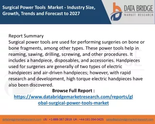 Surgical Power Tools  Market