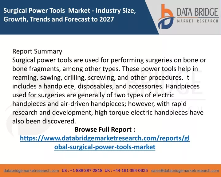 surgical power tools market industry size growth