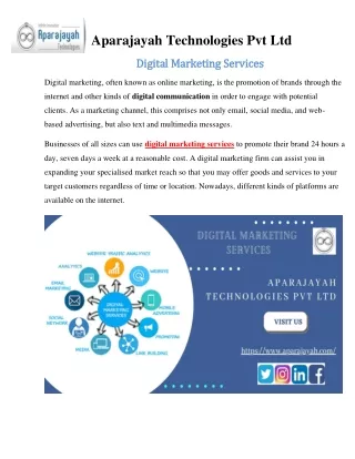 Digital Marketing Services - Aparajayah