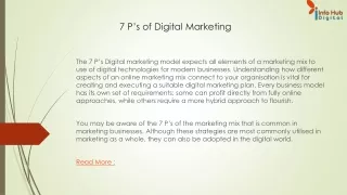7 P’s of Digital Marketing
