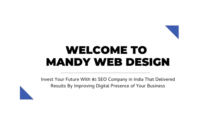 welcome to mandy web design