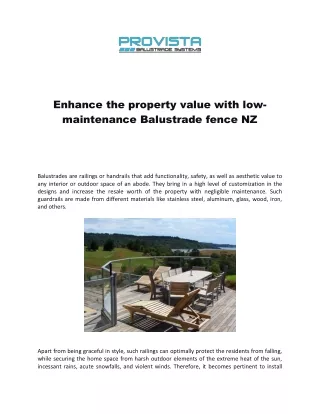 enhance the property value with low maintenance