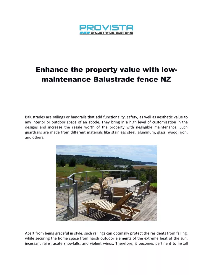 enhance the property value with low maintenance