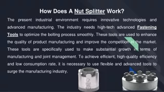 how does a nut splitter work
