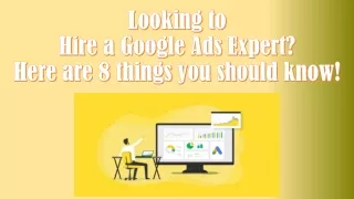 Looking to Hire a Google Ads Expert