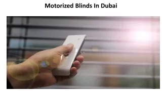 Motorized Blinds In Dubai