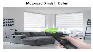 Motorized Blinds In Dubai