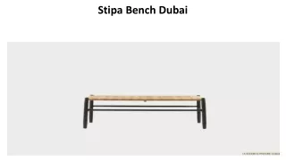 Stipa Bench Dubai