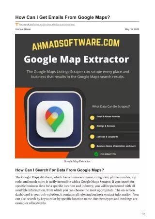 how can i get emails from google maps