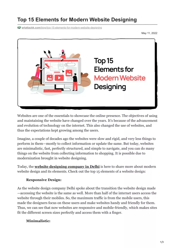 PPT - Top 15 Elements for Modern Website Designing PowerPoint ...