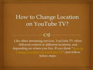 how to change location on youtube tv