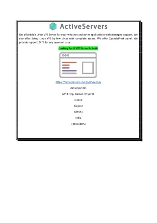 Looking For A VPS Server In India