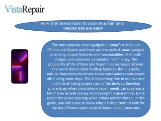 Why it is important to look for the best iPhone repair shop