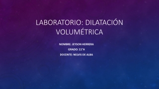 laboratorio dilataci n volum trica