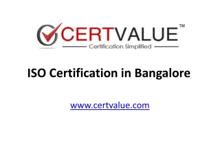 iso certification in bangalore