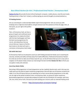 best ethical hackers for hire professional email