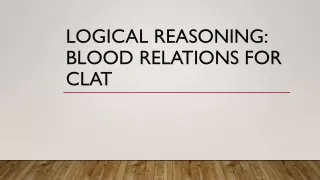 Logical Reasoning  Blood Relations for CLAT