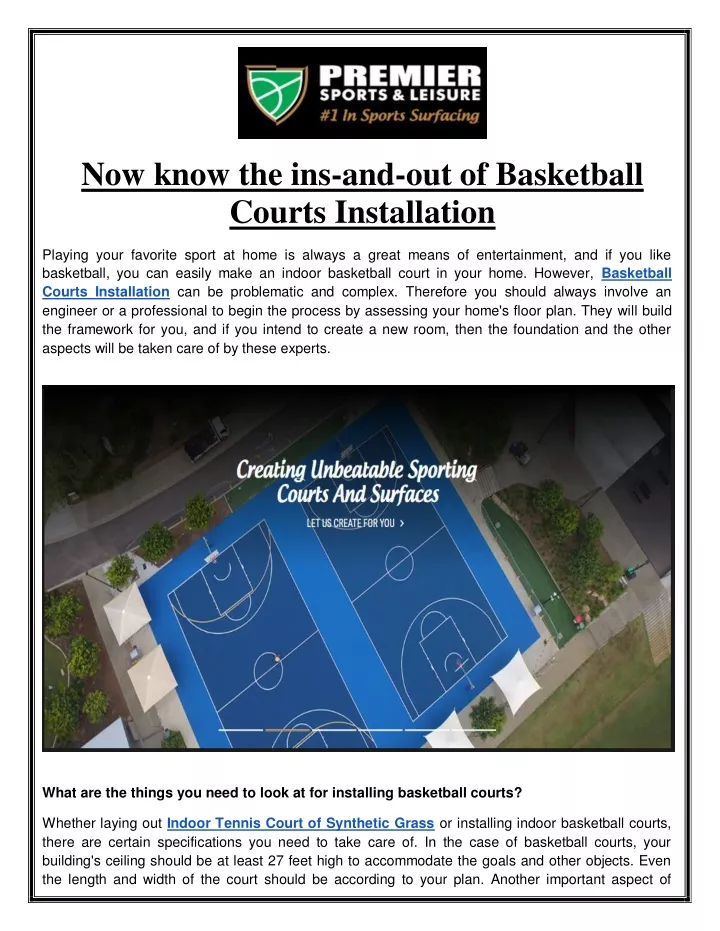 now know the ins and out of basketball courts