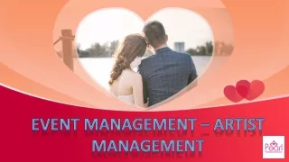 Event Management – Artist Management