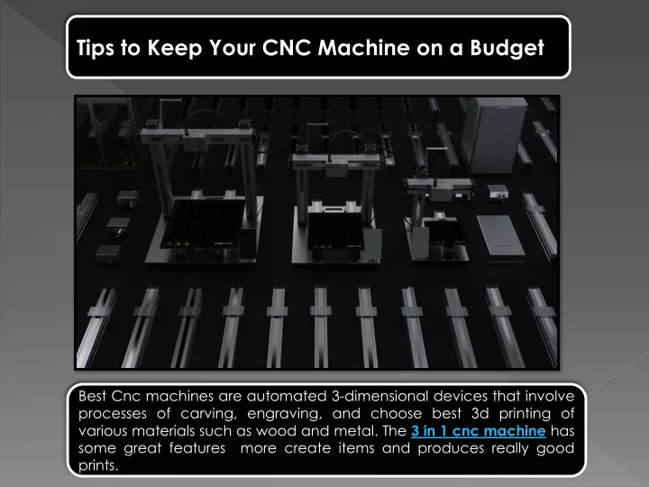 tips to keep your cnc machine on a budget